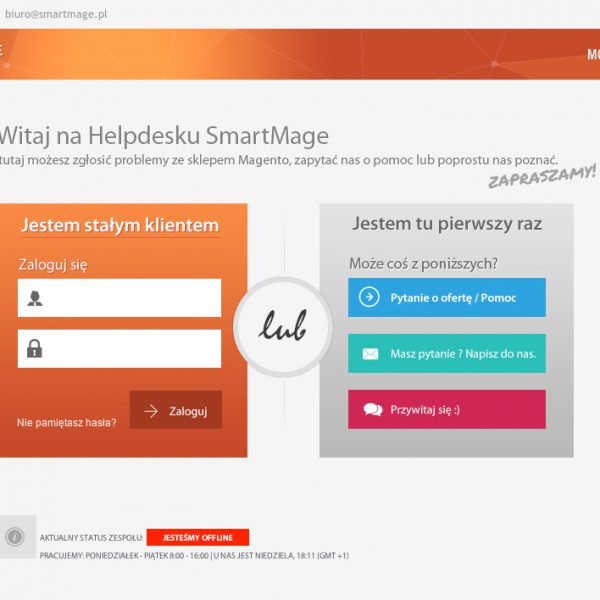 Helpdesk strona główna - SmartMage - sklepy internetowe Magento