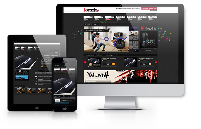 Projekt Graficzny sklepu Magento z konsolami - SmartMage - sklepy internetowe Magento