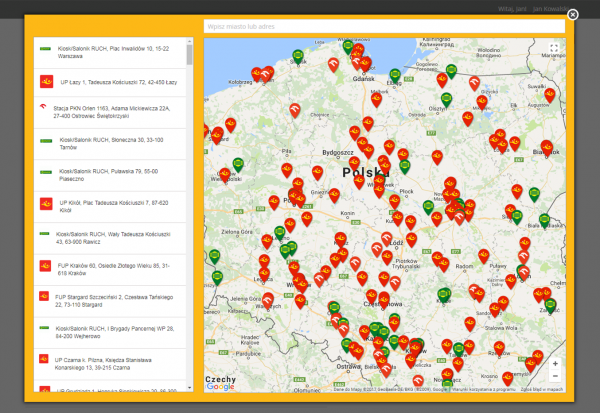 dostosowanie wyglądu mapy